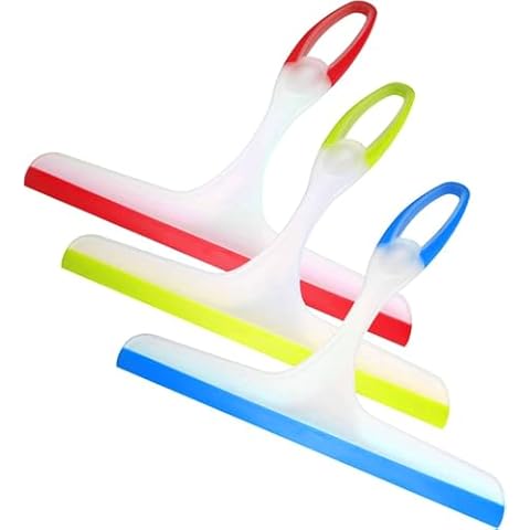 Shower Squeegee for Glass Doors, 3pcs Bathroom Squeegee for Shower Glass Cleaner Squeegee, Window Cleaning Squeegee Glass Shower Door Squeegee for Car Window Wiper Mirror Glass Windshield Squeegee Cover