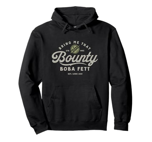 Sweat Star Wars Boba Fett Bring Me That Bounty hoodie noir en coton imprimé