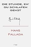 Die Stunde, eh’ du schlafen gehst (Hans Fallada, Band 21) - Hans Fallada 