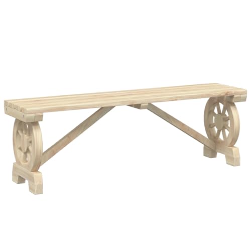 Banc de jardin en bois massif de sapin stable et résistant aux intempéries