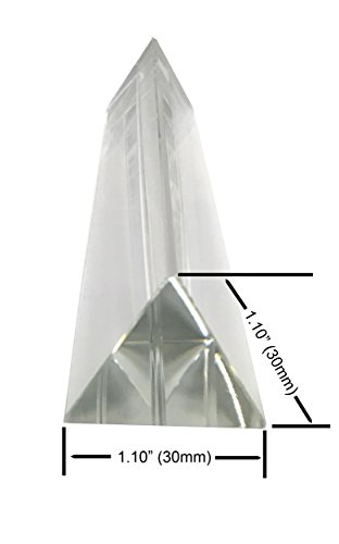 Amlong Crystal 4 Inch Optical Glass Equilateral Prism For Teaching Light Spectrum Physics And Photo Photography Prism, 100Mm #TOP4