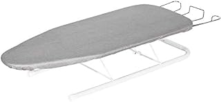 STORAGE MANIAC Tabletop Ironing Board with Iron Rest, All-Iron Frame & Silver Metallic
