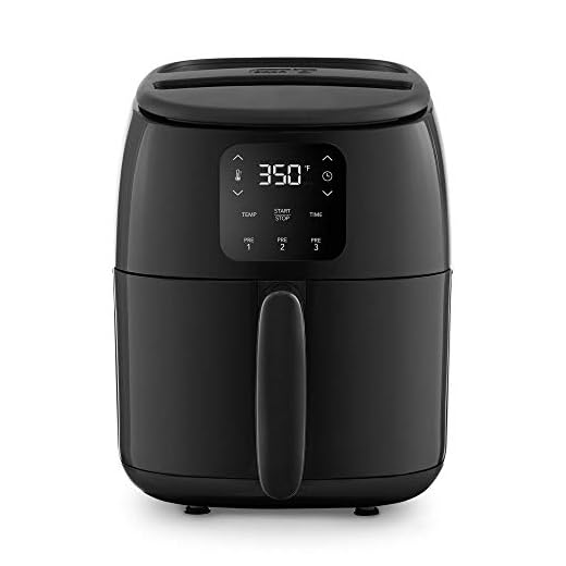 Dash Digital Tasti-Crisp™ Air Fryer - Compact Electric Digital Fryer With Auto Shut-Off Feature - Ideal for Small Spaces - AirCrisp® Technology - 2.6 Quarts - Black