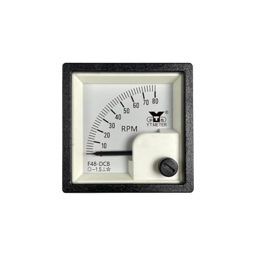NURII Marine Tachometer, F48-DCB 10V Input, 100rpm 200r/min 1500rpm Pointer Voltage DC(80rpm 10V)