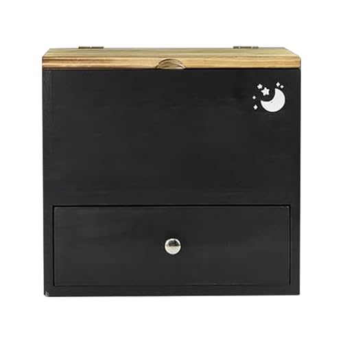 Mini tampón montado en la pared | Soporte de tampón para baño | Almacenamiento de tampones de madera | Caja organizadora de tampones sanitarios | Contenedor divisor ajustable para tampones |
