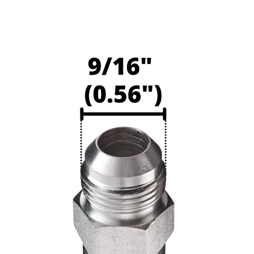 Image of (10-Pack) MJ-08-06 | 1 /2 inch Hose x 3 /8 inch JIC 37 Male Hydraulic Hose End Crimp Fitting