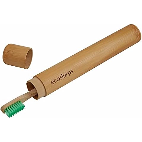 Bamboo Toothbrush Travel Case | EcoSlurps eco Friendly Wooden Toothbrush Holder | Plastic Free & Zero Waste | for Adult and Kids toothbrushes Cover