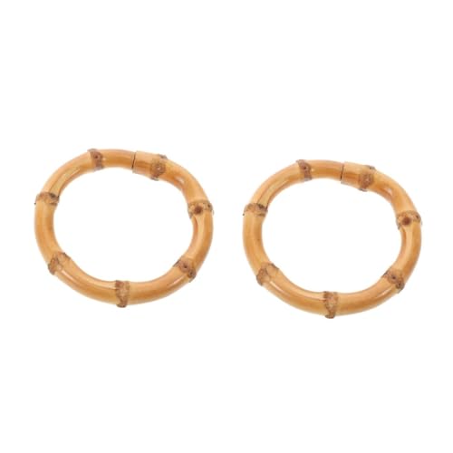 Ciieeo 2 Piezas servilletero de bambú Decoración de Mesa de bambú servilleteros de bambú Anillo de servilleta de bambú circulo de Cortina Hebilla de servilleta Anillo de Cortina Beige