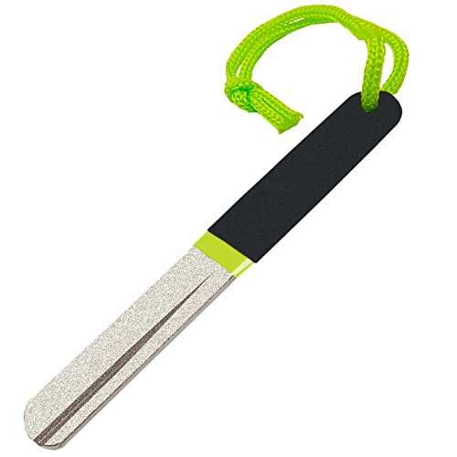 4Inch Fishing Hook Sharpener Hook Diamond File Portable Grinding Tool, Double Sided Diamond Grit, Keep Your Hooks Sharp (1 Pack)