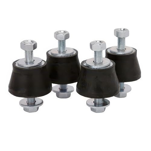 CABLEPELADO - Pack de 4 Soportes de Caucho para Aislamiento de Vibraciones en Máquinas, Compresores y Motores | Incluye Tuercas y Arandelas M8