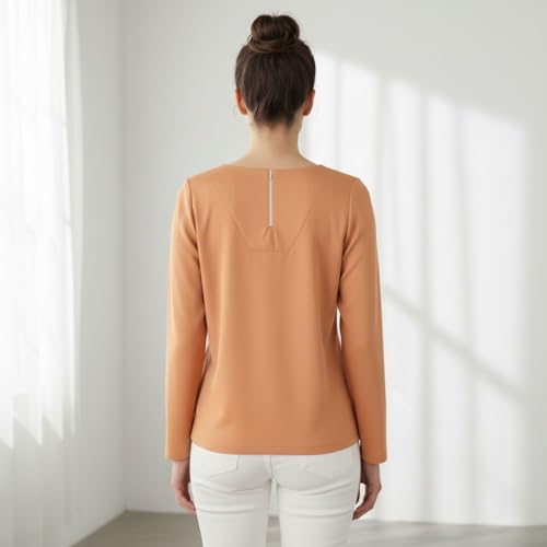 Image of BLACKSMITH Long Sleeve Key Hole Neck Formal Office Shirt for Women | Women Stylish Western Tops