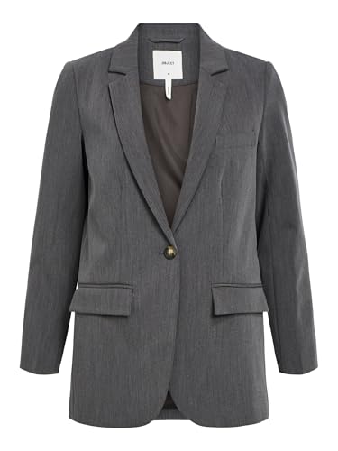 Object OBJSIGRID L/S Blazer NOOS, Medium Grey Melange, 36