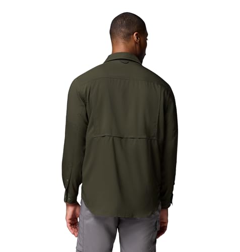 Image of Columbia Men Polyester Loose Omni-Shade Ridge Utility Lite Hiking and Trekking Long Sleeve Shirt