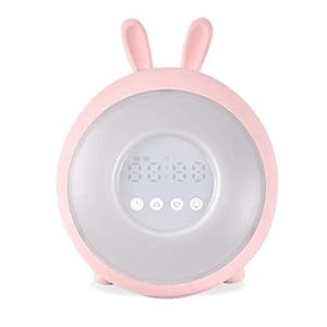 SPNEC Bunny Coniglio Lampada da Comodino, Ricaricabile Animale Sveglia Silicon Lampada USB for Bambini Infantili Atmosfera Lamp (Color : A)