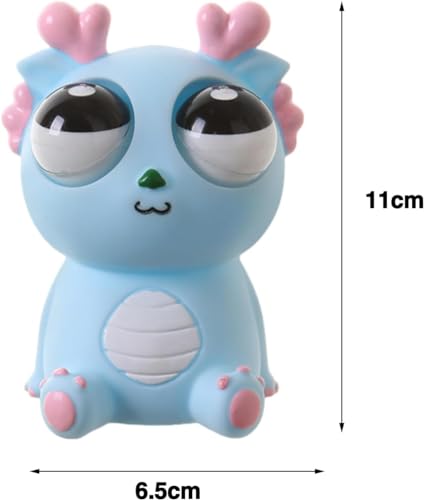 Image of Funny Dragon Pinch Toy | Squishy Dinosaur with Pop-Out Eyes | Stress Relief Squeeze Toy for Kids & Adults (Green)