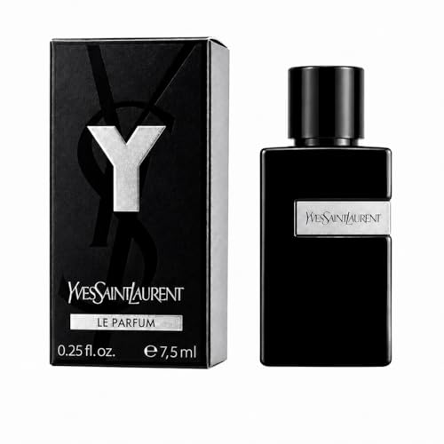 Image of Yves Saint Laurent YSL Y LE PARFUM Mini Splash 7.5 ml / 0.25 Fl oz | Men's Parfum, Designer Cologne, Mini Splash, Travel Size, Woody Aromatic Fragrance