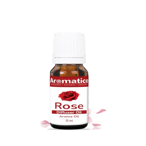 AROMATICO Rose Diffuser Oil for Long-Lasting - Premium Home Fragrance Oil for Aromatherapy, Meditation & Concentration - Versatile Use in Diffusers, Air Fresheners - 10ml