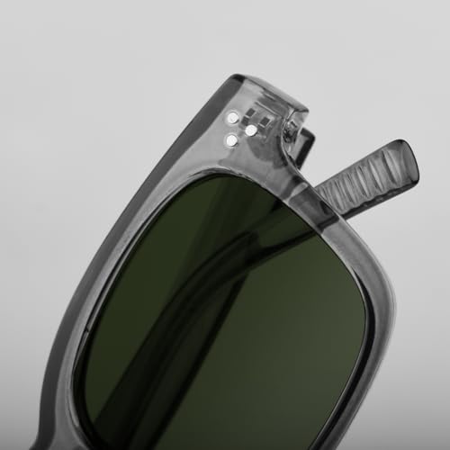 Buy SAM AND MARSHALL KUN Non Polarized Sunglass I 400% UV Protection I Square Sunglass I Unisex, Medium, Grey at Amazon.in - Image 6