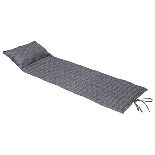 Hespéride - Coussin de transat Enroulable adiya Ardoise 180x60cm en Polyester