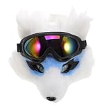 Cabilock Maschera Lupo Cane per Cosplay e Ruolo, Peluche Realistico,