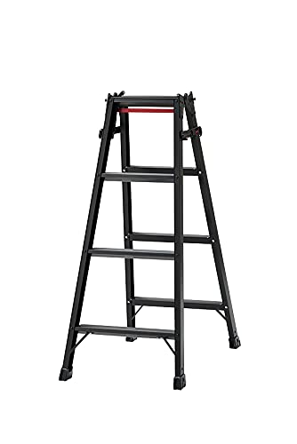 長谷川工業(Hasegawa) BLACK LABEL はしご兼用脚立(ワンタッチバー付) RHB-12a (1.10m) (109