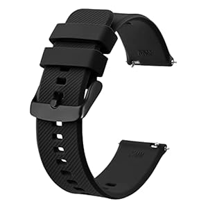 BISONSTRAP Watch Strap 18mm 19mm 20mm 21mm 22mm, Quick Release Silicone Watch Bands for Men Women