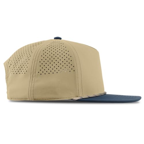 Image of Branded Bills Bare Flat 5 Panel Rope Hat for Men, Adjustable Snapback Golf Baseball Cap Flat Brim