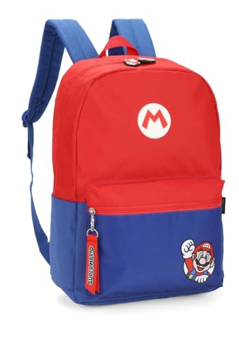 Mochila de Costas Juvenil Masculina Super Mario Bros Luxcel Ref.46941 (VERMELHA)
