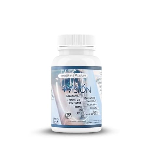 Healthy Fusion Mas Visión | Potente protector ocular | Mejora la calidad de tu vista | Fortalece el tejido ocular y la retina | Elimina la vista cansada | Luteína, Coenzima Q10, Mirtilo | 60 caps