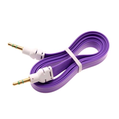 Cable Auxiliar Jack 3.5mm Plano Morado 0.91m miniatura 1
