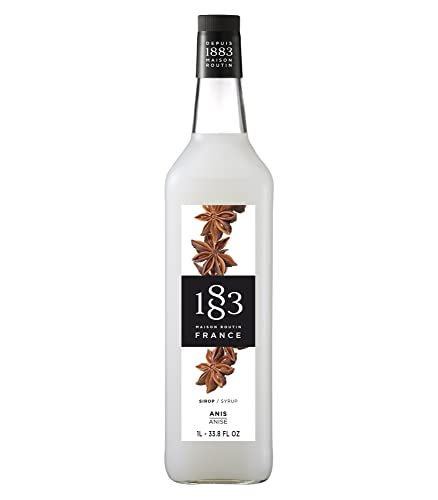 Image of 1883 Anise Syrup for Drinks, Made in France, 1 Liter Glass Bottle