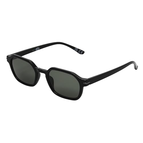 French Connection Women's Peggy Square Sunglasses, Black, 35mm