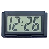 DFsucces 車 ミニデジタル時計 LEDディスプレイ 読みやすい 電子時計 自転車 バイクダッシュボード 車内用品 (ブラック)