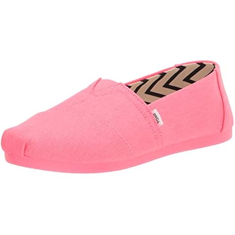 TOMS Alpargata de Lona de Algodón Reciclado Mujer Rosa Neón Cover