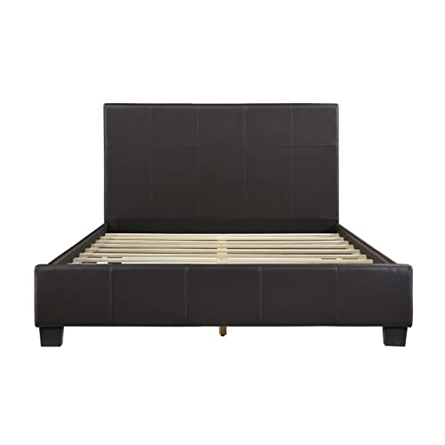 Lexicon Heston Upholstered Platform Bed, Cal King, Dark Brown #TOP5