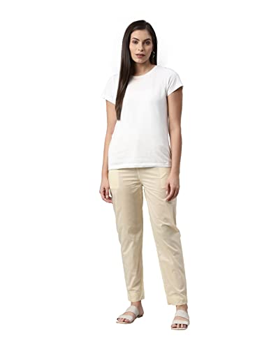 Image of GO COLORS Soft Cotton Pant Full Length for Women| Breathable, Mid Rise