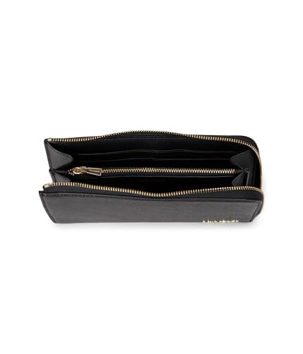 Image of kate spade new york Devin Saffiano Leather Zip Around Continental Wallet, Black