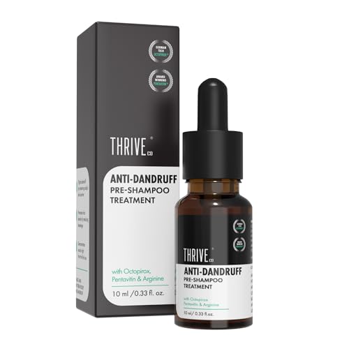 Image of ThriveCo Anti Dandruff Hair Serum Pre-Shampoo Dandruff Treatment for Itchy, Dry & Flaky Scalp | With Octopirox, Pentavitin & Arginine | Reduces Hair Breakage & Strengthens Hair for Men & Women | 10ml
