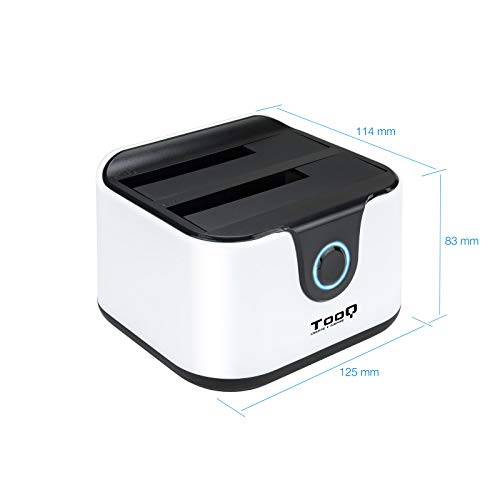 Dock SATA para disco duro 2.5 y 3.5 con USB 3.0 y clonación negro 5