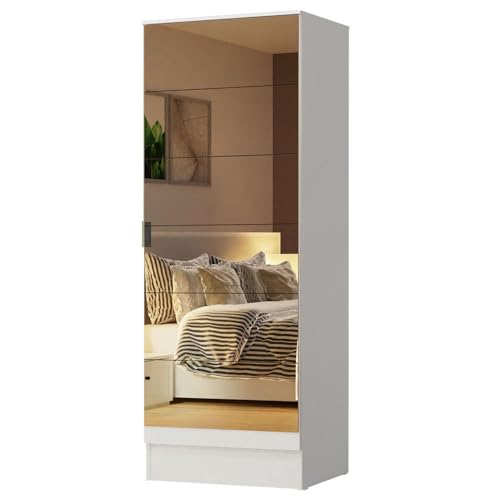 Sapateira Armário Multiúso Madesa Isis 1 Porta com Espelhos - Branco