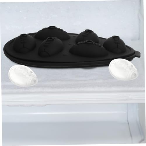 Molde para cubitos de hielo forma fútbol Unomor negro miniatura 5