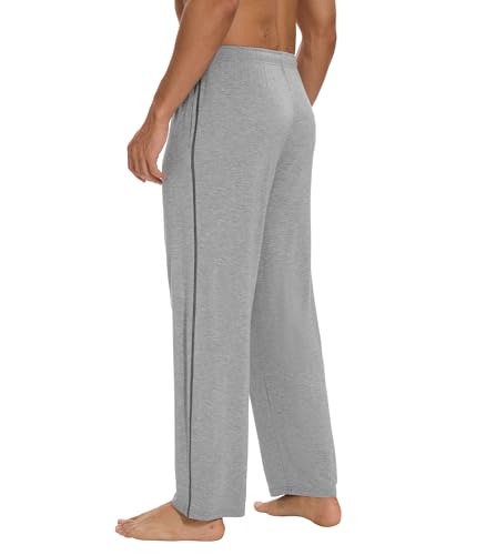 WiWi Mens Pajama Pants - Viscose from Bamboo Soft Sleep Pants Comfy Drawstring Lounge Bottom with Pockets Sweatpants S-XXL2
