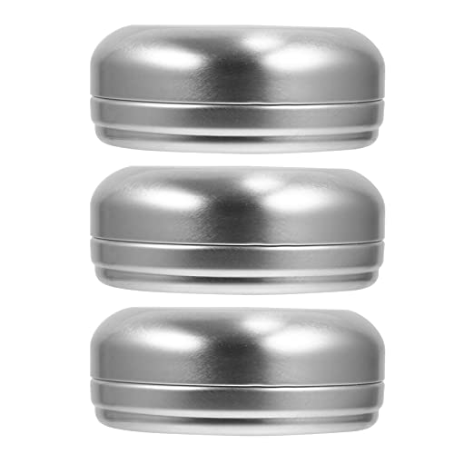FOMIYES Lot de 3 boîtes rondes en aluminium pour rangement de savon de salle de bain - Accessoires pour articles ménagers (argent)