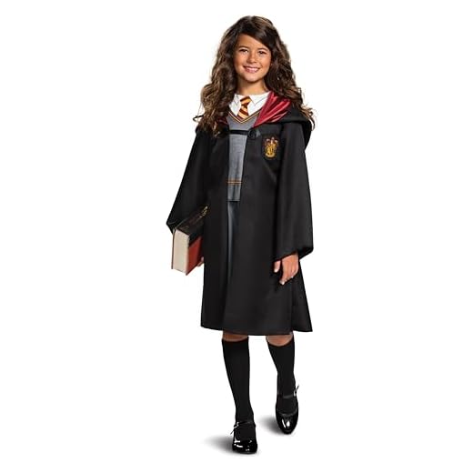 Harry Potter Hermione Granger - Disfraz clásico para niñas, Classic, Negro & rojo, Large (10-12) US