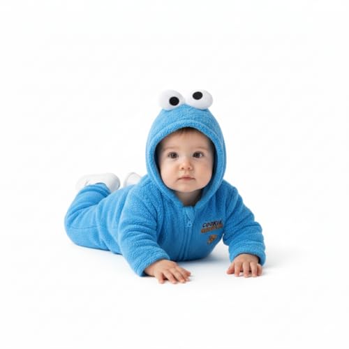 Disfraz completo Cosplay Cookie Monster Niño con capucha miniatura 6