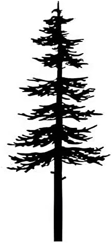 Datewithshower Temporary Tattoos 6 Sheets Tree Pine Silhouette Cypress Evengreen Cedar Forest Wood Tattoo Stickers for Adult Kids Women Men Arms Legs Chest Waist Neck 3.7 X Inch