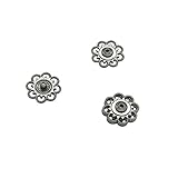 10 Set Metal Snap Buttons Clasp Buttons Hollow Flower Sewing Press Studs Buttons Coat Buttons,Black,