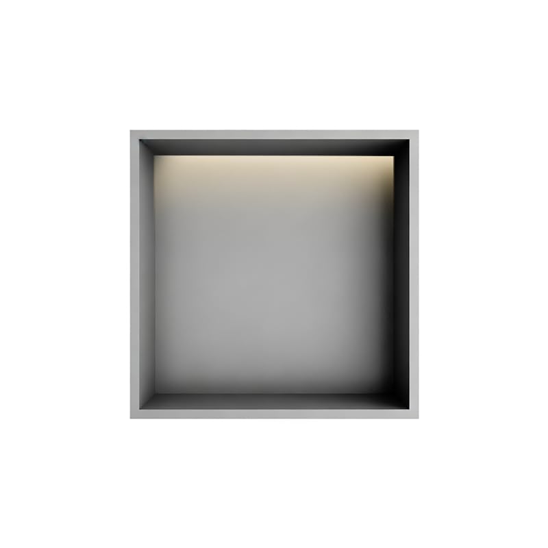 colortree Wandnische Designnische LED für Küche und Bad aus Edelstahl feuchtraumgeeignet in Premium Qualität Metall Optik 305x305x120 mm (Silber)