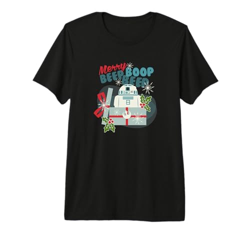 T-shirt Star Wars Noël R2-D2 vêtement geek coton de qualité