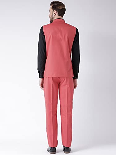 Image of hangup Men's Synthetic Notch Lapel Suit (2BasketTR Cherry 40 red